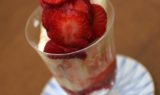 Citrus Vanilla Greek Yogurt Sorbet with Rosewater and Fresh Strawberries