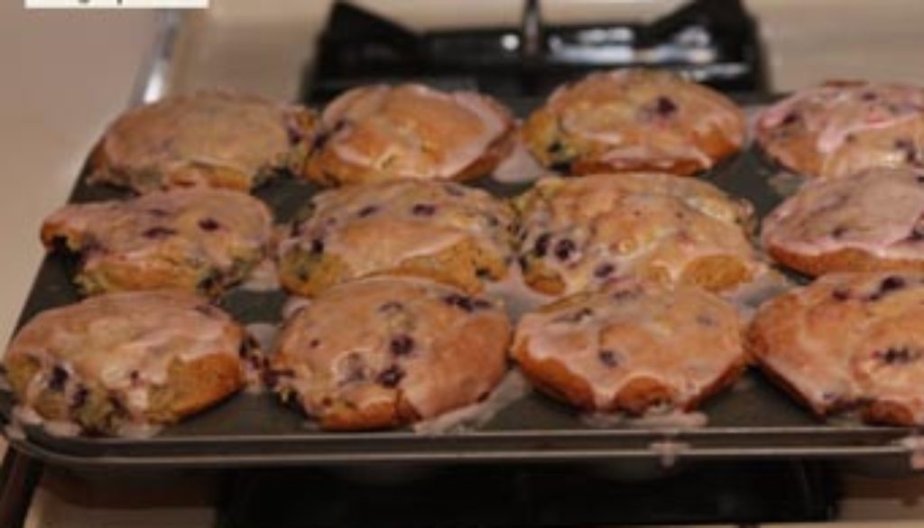 Glazed Lemon Blueberry Cakes